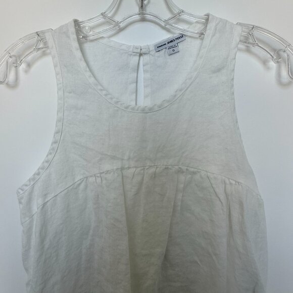 James Perse White Linen Sleeveless Top Size 0 - Picture 3 of 8